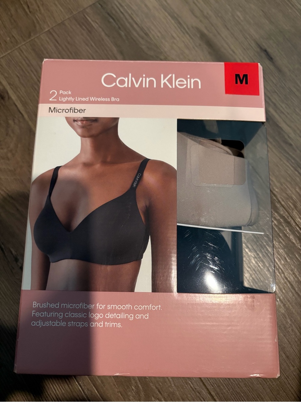 Women’s Calvin Klein 2PK Lightly Lined Wireless Bra Size M